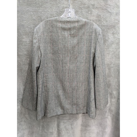 Vintage Wool Blazer Womens 12 Houndstooth Plaid Preppy Office Siren Made In USA‎ - Picture 7 of 8